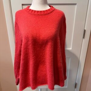 Wooden Ships size XS Pink crew neck sweater. Acrylic, wool, and mohair.